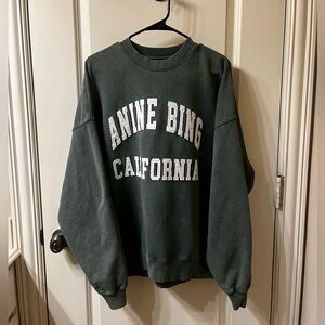 Anine Bing Miles Sweatshirt - Size Small - washed green